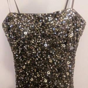 Formal Sequenced Strapless Dress-Adriana Papell